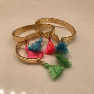Lilly Pulitzer Bangle Set w/ Colored Tassels
